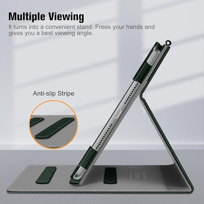 Fintie Case for iPad 9th / 8th / 7th Generation (2021/2020/2019) 10.2 Inch - [Corner Protection] Multi-Angle Viewing Stand Cover with Pocket & Pencil Holder, Auto Sleep Wake, Midnight Green