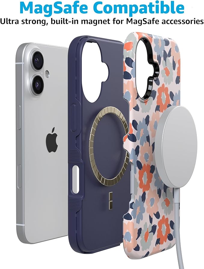 Casely iPhone 17 Case | Field of Flowers | Pastel Floral | Compatible with MagSafe | Bold Protective Design