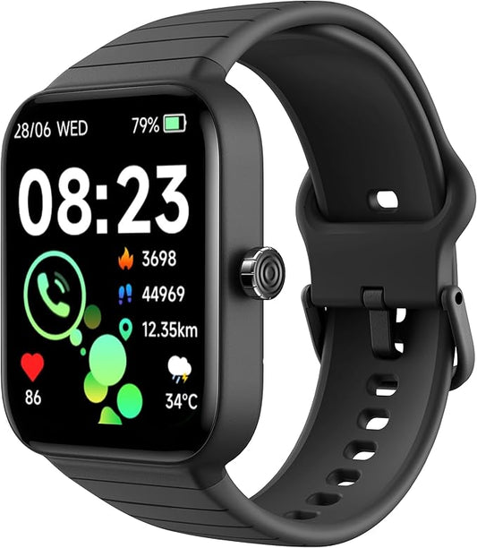 Smart Watch for Women Men, Answer/Make Call, Alexa Built-in, 1.8“ Fitness Tracker with 100 Sport Modes, Heart Rate, Blood Oxygen, Sleep Monitor, Fit for Android and iPhone, IP68 Waterproof