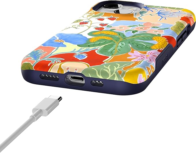 Casely iPhone 14 Case | Botanical Blooms | Floral Patchwork | Compatible with MagSafe | Bold Protective Design