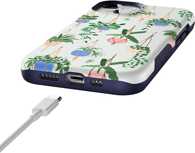 Casely iPhone 14 Case | Hanging Around | Potted Plants | Compatible with MagSafe | Bold Protective Design