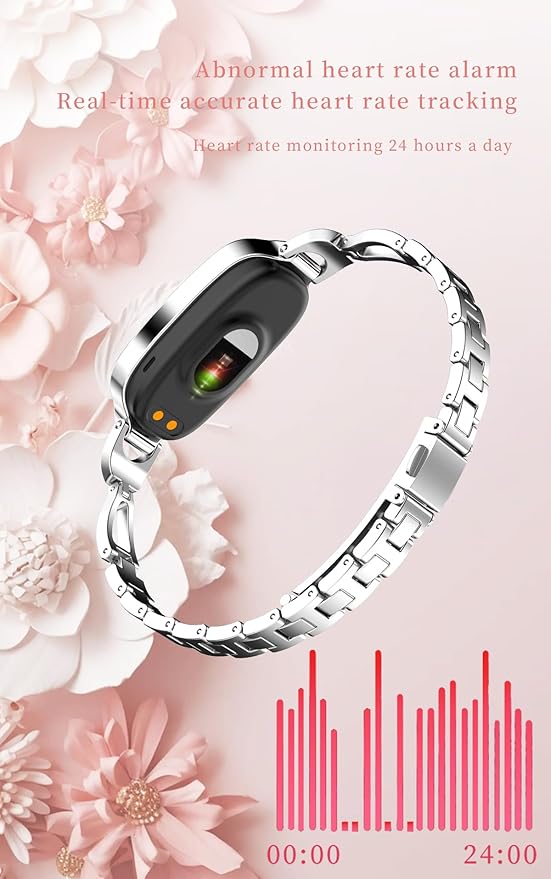 Health and Fitness Tracker Smart Watch for Women - Heart Rate/Blood Pressure/Menstrual Cycle Monitor, Sleep Tracker, iOS Android Compatible, Fitness Watch Remote Photography (Gold)