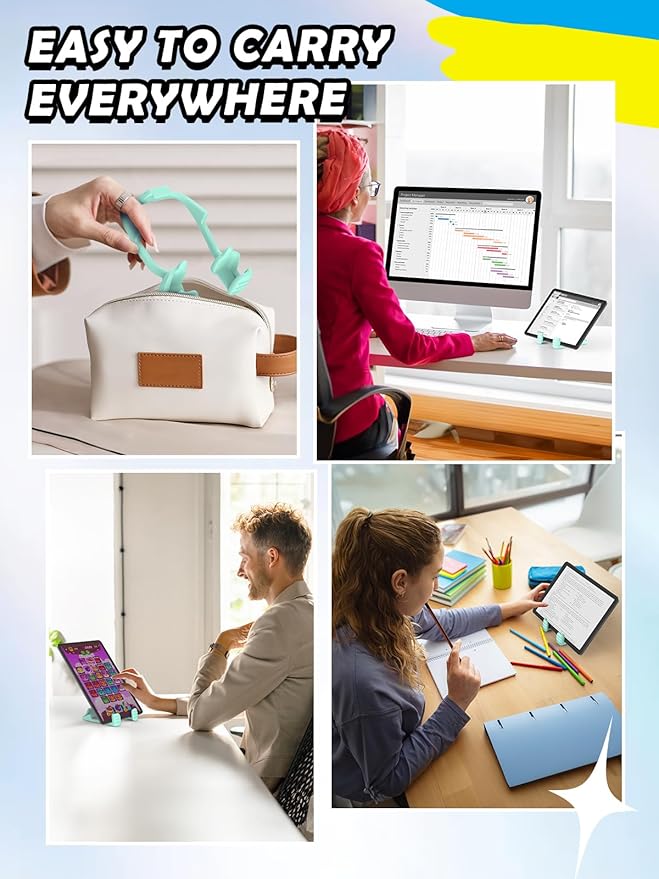 Stocking Stuffers for Teens Boys Girls Tablet Stand for iPad: Universal Compatible Thumbs Up Lazy Cell Phone Stand Holder for Desk Fun Birthday Gifts for Kids Men Women Gifts for Christmas