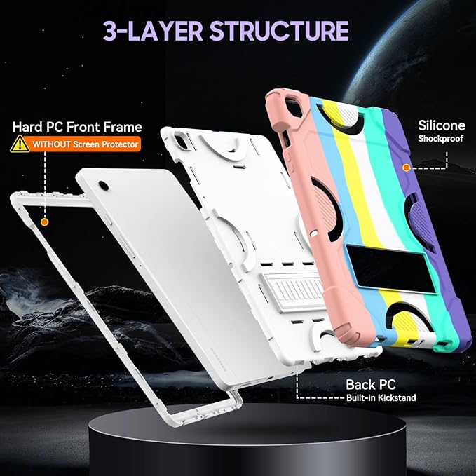 Case for Samsung Galaxy Tab A9+ 11 Inch 2023 Model (X210/X216/X218), Heavy Duty Shockproof Rugged Protective Case for Galaxy Tab A9 Plus Tablet (Camouflage+White)