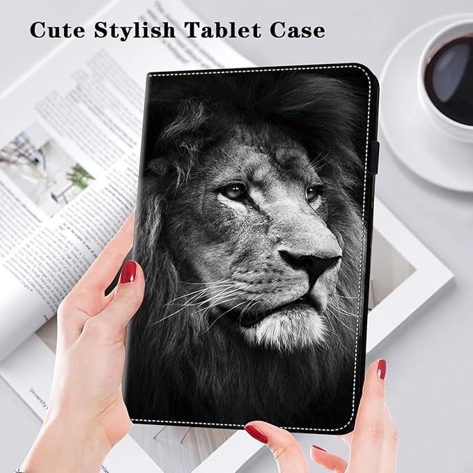 Case for Lenovo Tab Plus 11.5 inch 2024 (TB351FU),PU Leather Folio Shockproof Stand Card Slots Smart Protective Cover for Lenovo Tab Plus 2024 Tablet - Lion