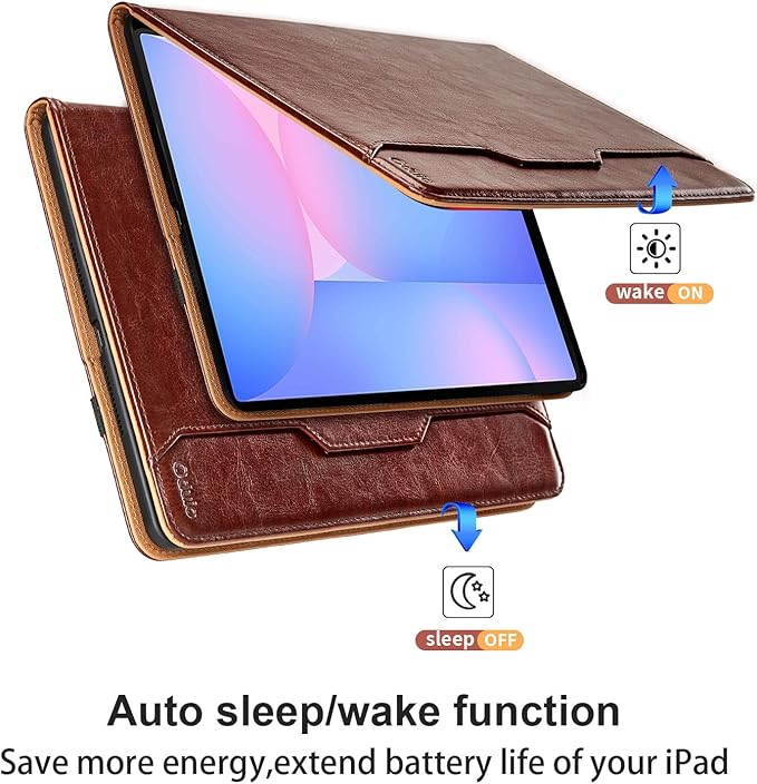 Case for Samsung Galaxy Tab S10 FE Plus 13.1-Inch 2025 - Model SM-X620/SM-X626B with S Pen Holder and Pocket, PU Leather Business Folio Stand Cover for Galaxy S10 FE+, Brown