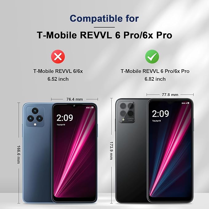 Jasonyu Flip Wallet Case for T-Mobile Revvl 6 Pro/6X Pro 5G,Leather Magnetic Folio Cover with Card Holder,Kickstand - TPU Shockproof Durable Protective Phone Case,Blue