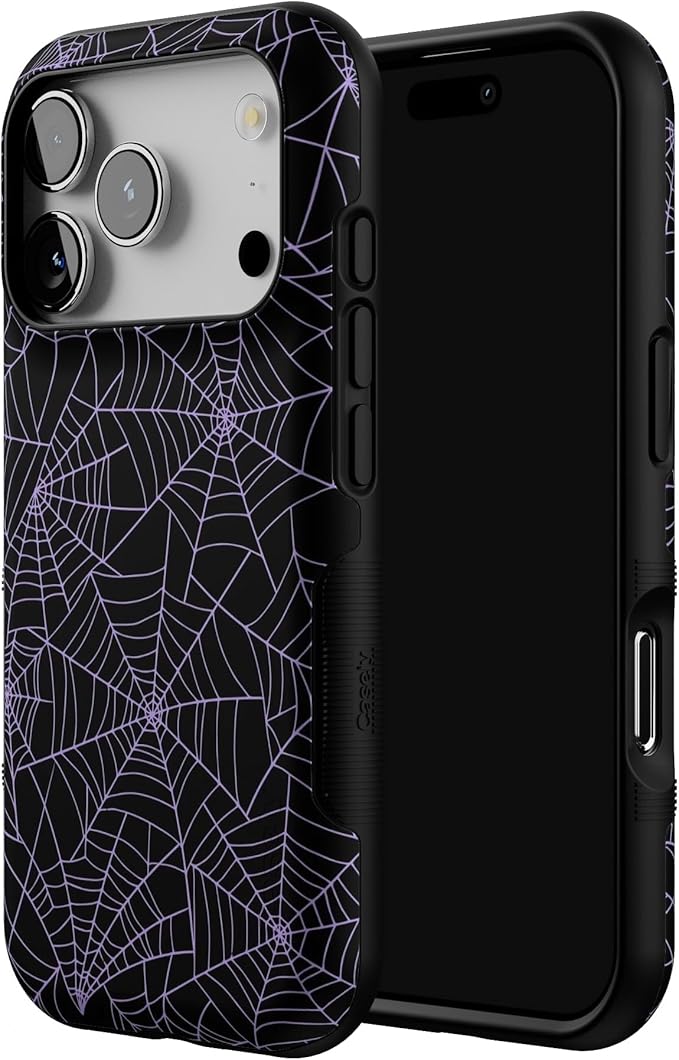 Casely iPhone 17 Pro Case | Midnight Web | Spider Web | Bold Protective Design | Compatible with MagSafe