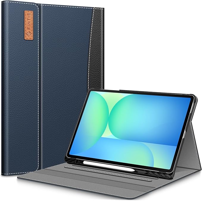 Fintie Case for Samsung Galaxy Tab S10 FE Plus 13.1 Inch 2025 Model (SM-X620/X626) with Built-in S Pen Holder, Multiple Angle Portfolio Business Cover with Pocket Auto Sleep/Wake, Navy