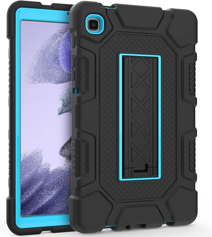 Rantice A7 Lite 2021 (SM-T220/T225), Hybrid a7 Lite Case 8.7 Inch with Kickstand, Shockproof Rugged Case for Kids Boys Girls (Black+Blue)