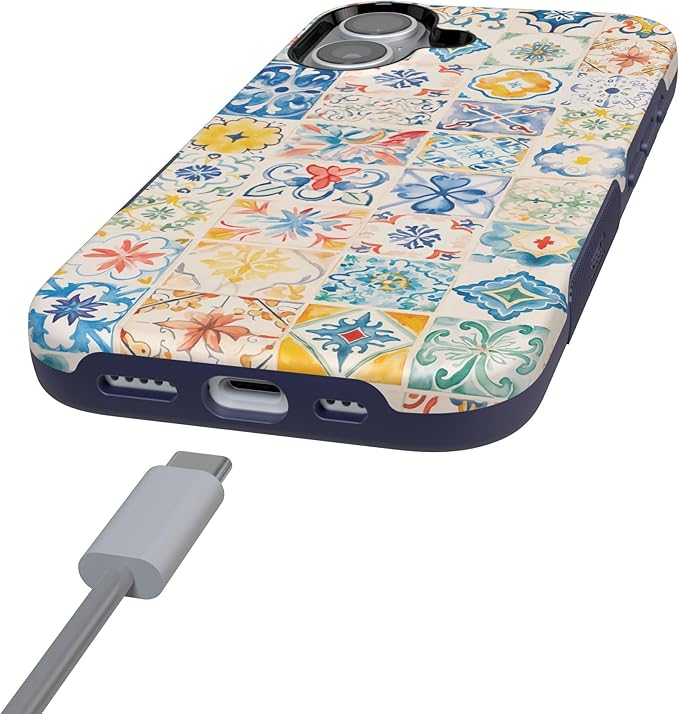 Casely iPhone 17 Case | Tuscan Tiles | Dolce Vita | Compatible with MagSafe | Bold Protective Design