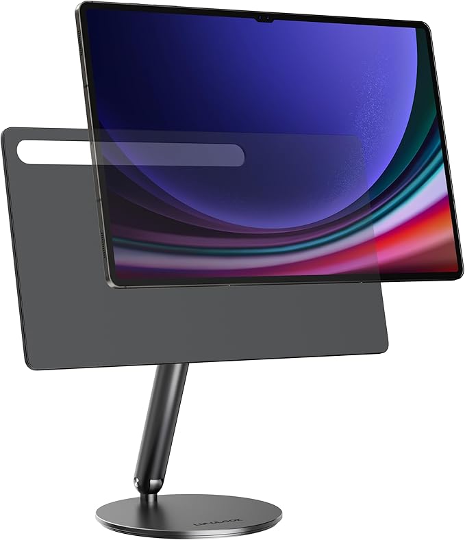 LULULOOK 2025 Magnetic Foldable Stand for Samsung Galaxy Tab S10/S9/S8 Ultra 14.6", Upgraded 360° Rotating Floating Base Full Aluminium Alloy with S-Pen Hole Magnetic Stand for Ultra 14.6 inch