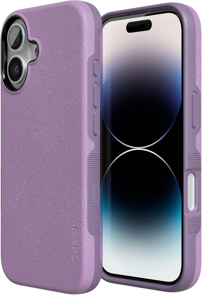 Casely iPhone 17 Case | Lavender Waves | Purple Shimmer | Compatible with MagSafe | Bold Protective Design