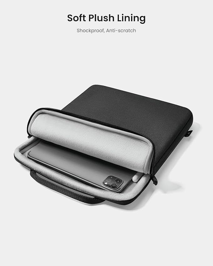 tomtoc Light-B19 Slim 11 Inch Tablet Sleeve Bag for 2025 11-inch iPad A16, iPad Air M3, iPad Pro M4/M2, iPad Air M2, Light Shoulder Bag with Accessories Storage, Eco-Friendly Fabric