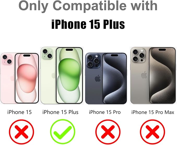 MOWIME Magnetic Case for iPhone 15 Plus [Compatible with Magsafe] [Cute Fashion Fluorescent Design] [1 Screen Protector] Slim Translucent Matte Case for iPhone 15 Plus 6.7" 2023, Desert