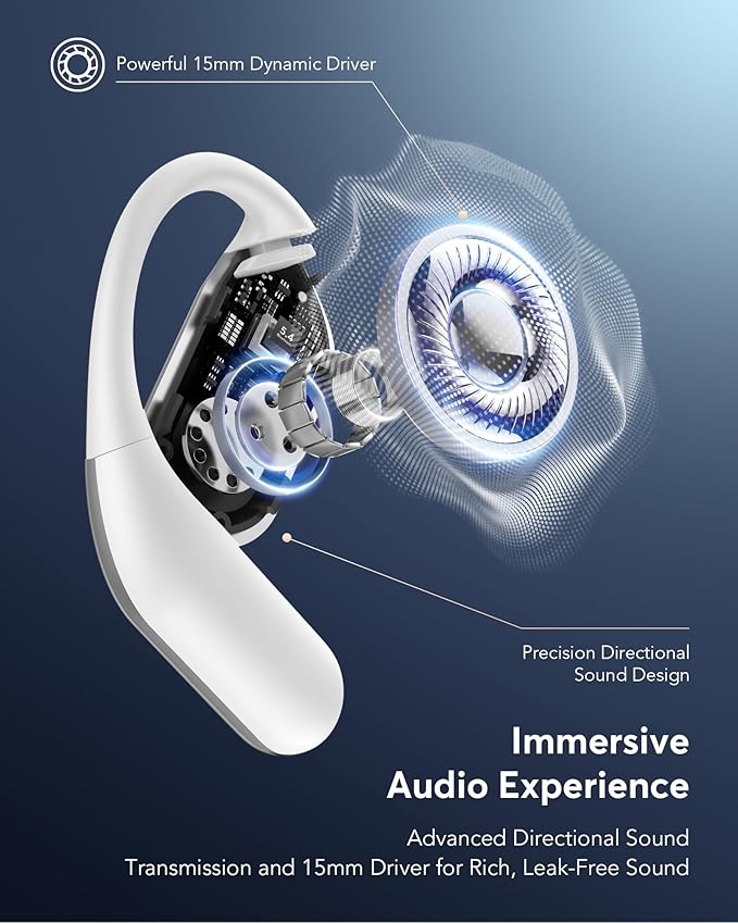 AI Language Translation Earbuds, Bluetooth 5.4 Headphones Translator for 144 Languages & Accents, OWS LCD Touch Screen Real-Time Earphones Fit iOS and Android Ideal for Travel Business Learning,Silver