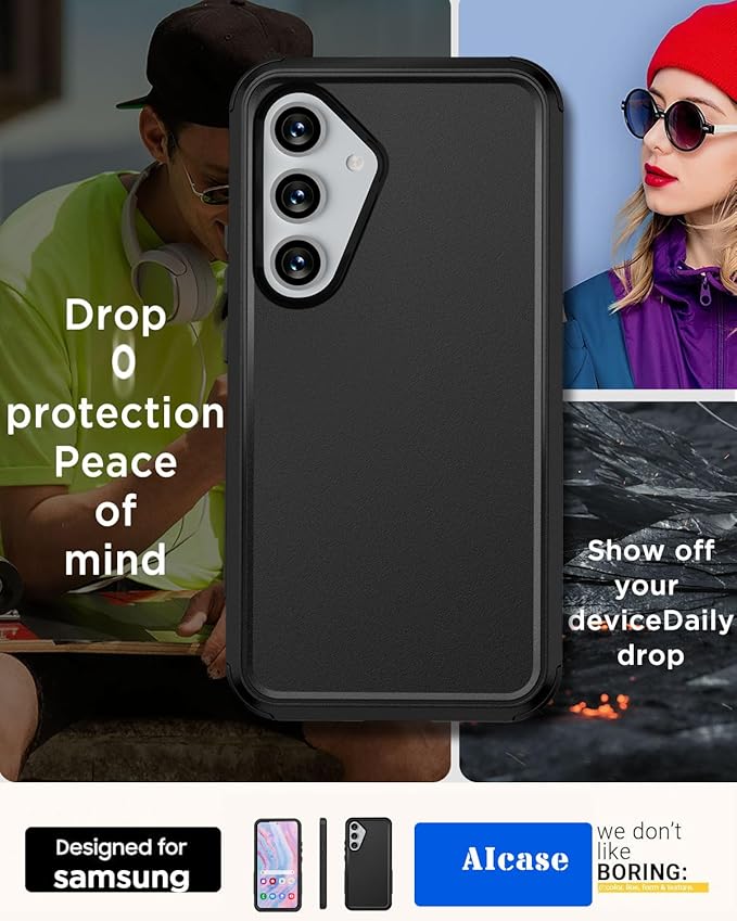 AICase for Samsung Galaxy S25 Plus Case,3-Layer Heavy Duty Pocket-Friendly Rugged Durable Military Grade Protection Shockproof/Drop Proof/Dust Proof Protective Cover for Galaxy S25 Plus 2025_1