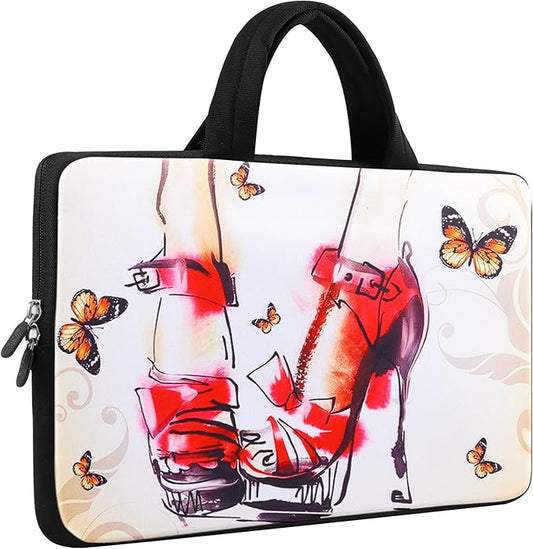 icolor 11 11.6 12 12.1 12.5 inch Laptop Carrying Bag Chromebook Case Notebook Ultrabook Handle Bag Tote Tablet Cover Neoprene Sleeve Laptop for Women Shoes