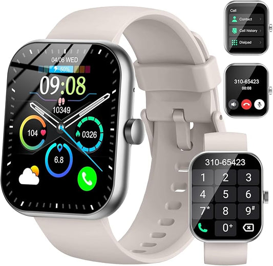 Smart Watch (Answer/Make Call), 2025 New Smartwatch for Men/Women, 1.96" Fitness Watch with 112 Sport Mode/Pedometer/Calories/Sleep/Heart Rate Monitor, IP68 Waterproof Fitness Tracker for Android iOS