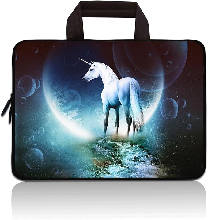 11" 11.6" 12" 12.1" 12.5" inch Laptop Carrying Bag Chromebook Case Notebook Ultrabook Bag Tablet Cover Neoprene Sleeve Fit Apple MacBook Air Samsung Google Acer HP DELL Lenovo Asus(Unicorn & Moon)