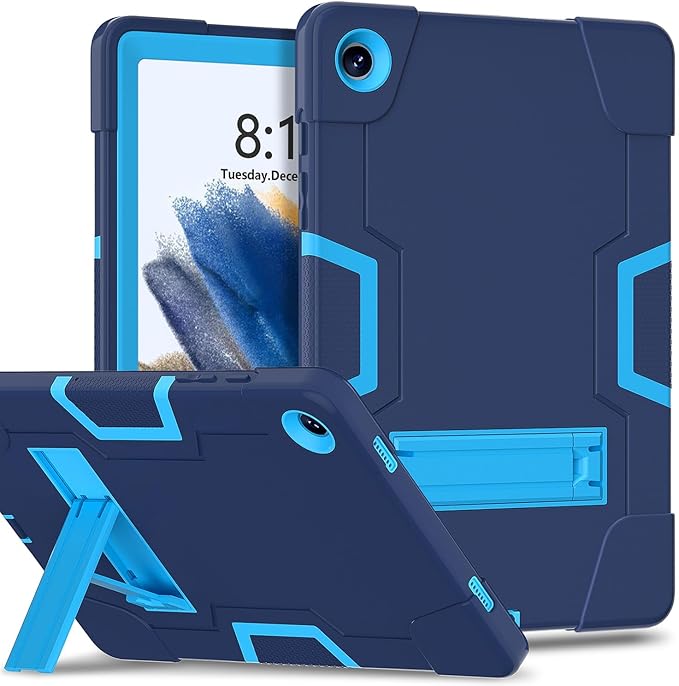 Case for Samsung Galaxy Tab A9 Plus + 11 inch (2023), Heavy Duty Shockproof Kickstand High Impact Protective Cover for Galaxy Tab A9+ Plus 11" Model (SM-X210/X215/X216), Navy Blue+Blue