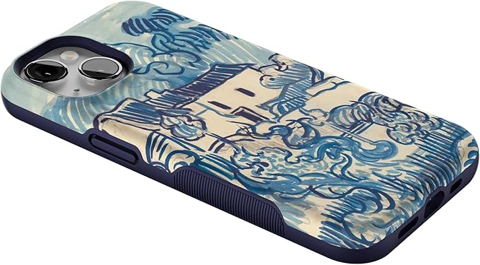 Casely iPhone 14 Case | Van Gogh | Landscape with Houses Phone | Compatible with MagSafe | Bold Protective Design