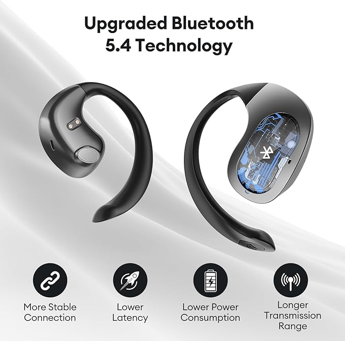 TRANSFORMERS Wireless Earbuds Bluetooth 5.4 Open Ear Earbuds Over The Ear Earphones with Ear Hooks,60H Playtime,IPX5 Waterproof,Dual Mic Clear Call,for Running Workout,TF-T07 Sliver-Optimus Prime