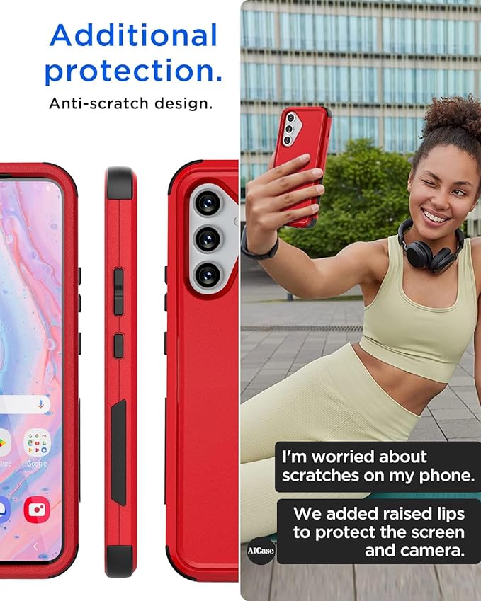 AICase for Samsung Galaxy S25 Plus Case,3-Layer Heavy Duty Pocket-Friendly Rugged Durable Military Grade Protection Shockproof/Drop Proof/Dust Proof Protective Cover for Galaxy S25 Plus 2025_5