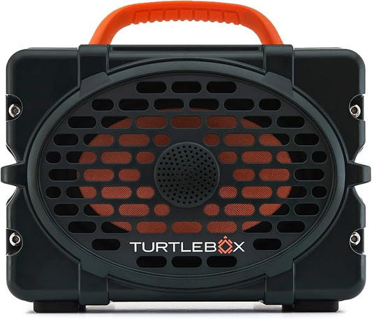Turtlebox Original Gen 3: Portable Outdoor Bluetooth Speaker – Ultra-Loud (120dB), Waterproof (IP67), Rugged, Impact-Resistant, 3-Day Battery | Party Mode: Unlimited Pairing Stereo, Green/Blaze Orange