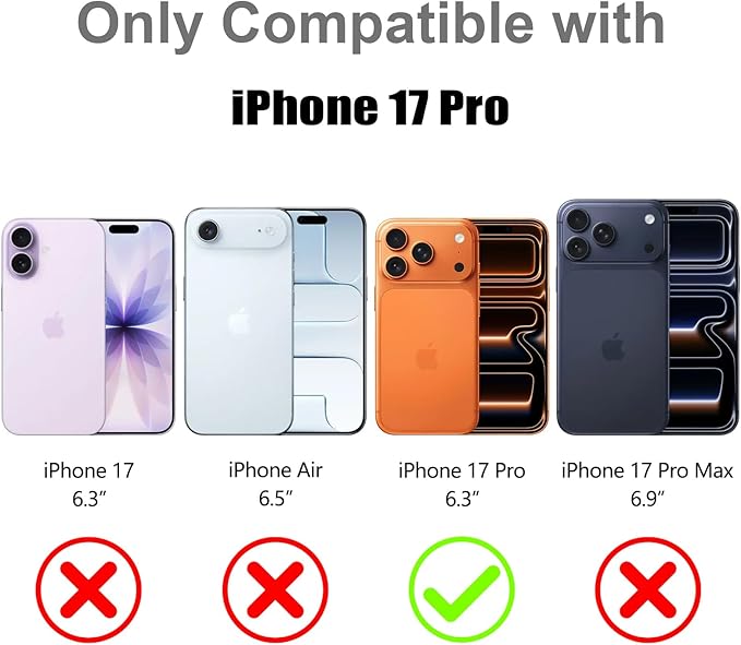 MOWIME Magnetic Case for iPhone 17 Pro [Compatible with Magsafe] [Cute Fashion Fluorescent Design] [1 Screen Protector] Slim Translucent Matte Case for iPhone 17 Pro 6.3" 2025, White