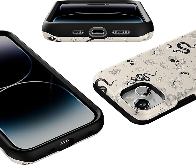 Casely iPhone 14 Case | No Further Explanation | Snakes & Skulls | Compatible with MagSafe | Bold Protective Design