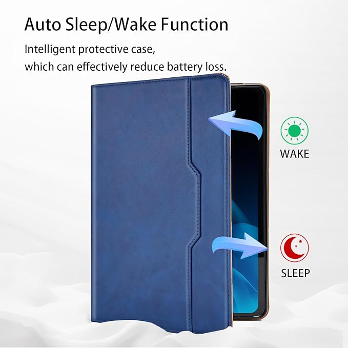 Case for Samsung Galaxy Tab A9 Plus/A9+ 11 Inch 2023 Cover (Model SM-X210/SM-X216/SM-X218) Case Multi-Angle Viewing Stand with Hand Strap Galaxy Tab A9 Plus Case,Blue