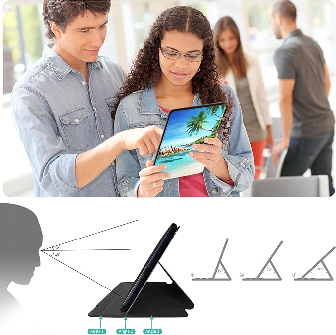 Case for Lenovo Tab M10 Plus 10.3", 360 Degree Rotating Folding Stand,with Auto Sleep/Wake Case for Lenovo Tab M10 Plus (2020 2nd Gen) TB-X606F/TB-X606X 10.3" FHD Tablet,Beach Palm Trees