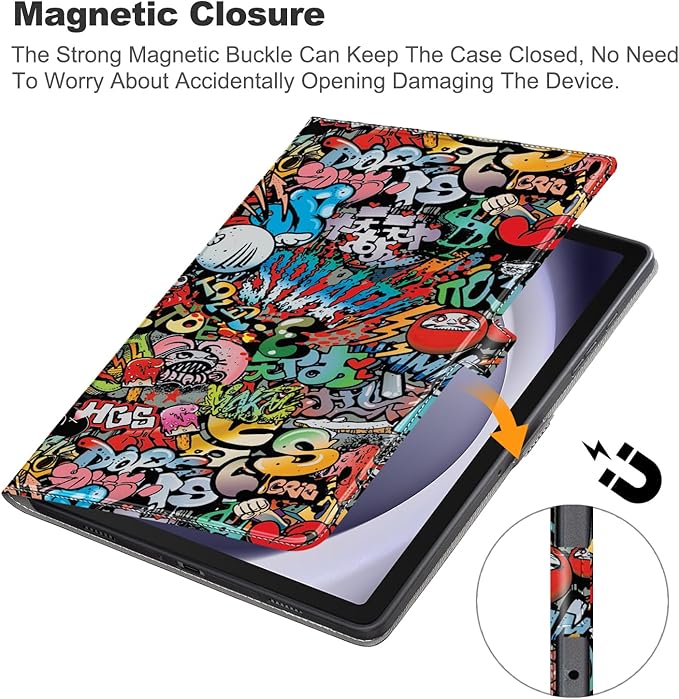 for Samsung Galaxy Tab A9 Plus Case,Ultra Slim Magnetic Cover for Galaxy Tab A9+ 5G Tablet Case,TY