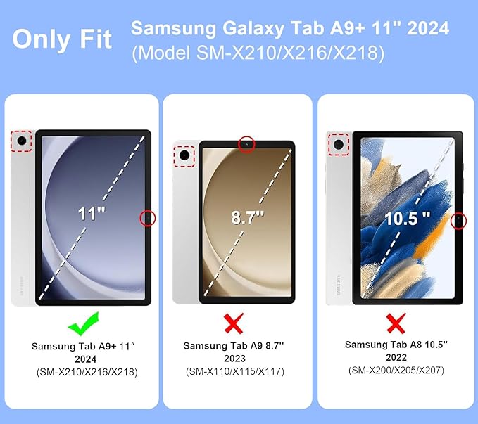 Case for Samsung Galaxy Tab A9+/A9 Plus 11” 2023 Model (SM-X210/X216/X218), Slim PU Leather Stand Cover with Auto Wake/Sleep, Multi-Angle Viewing & Shockproof, Banana Leaves