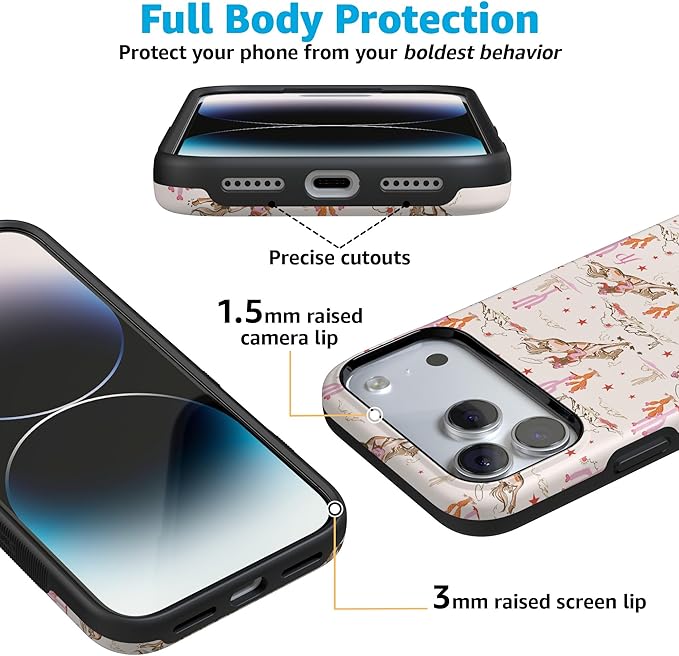 Casely iPhone 17 Pro Case | Cowgirl Canyon | FashionPass x Casely | Compatible with MagSafe | Bold Protective Design