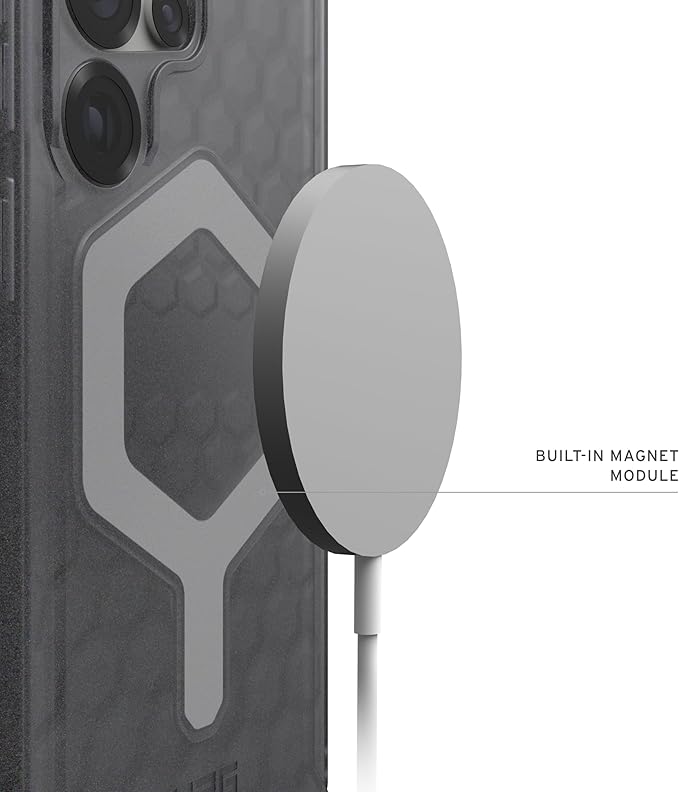 URBAN ARMOR GEAR UAG Designed for Samsung Galaxy S25 Ultra Case 6.9" Essential Armor - Compatible with Magnetic Charging Rugged Military Drop Tested Anti-Slip Protective Cover, Ash