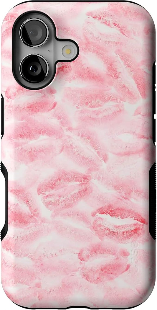 Casely iPhone 17 Case | Sealed with a Kiss | Pink Lipstick | Bold Protective Design | Compatible with MagSafe