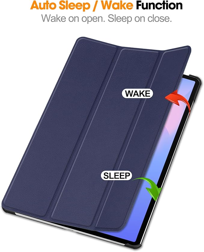 Smart Case for Samsung Galaxy Tab S10 FE+ / S10 FE Plus 13.1 Inch 2025, Ratesell Lightweight Trifold Stand Smart Case Cover with Auto Wake/Sleep Navy Blue