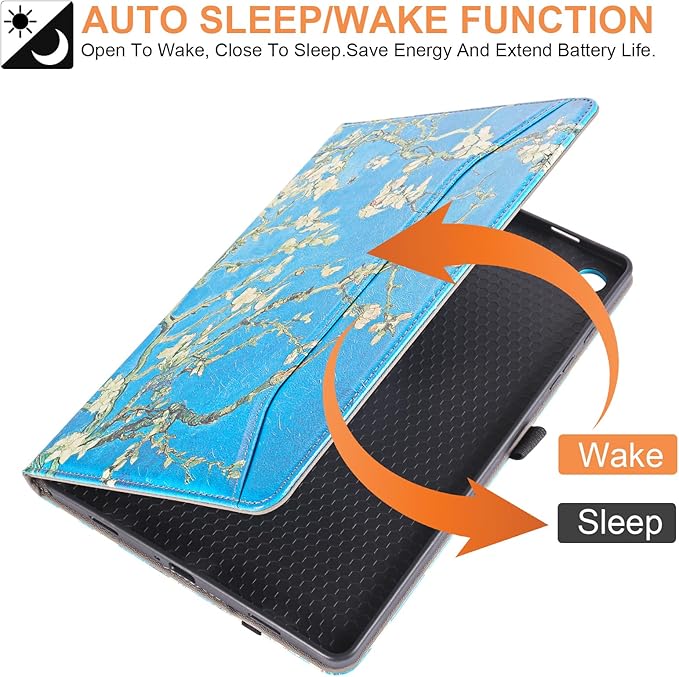 for Samsung Galaxy Tab A9 Plus Case Multiangle Stand for Samsung Tab A9 Plus Tablet Case 11 Inch SM-X210/SM-X216/SM-X218,Blossom