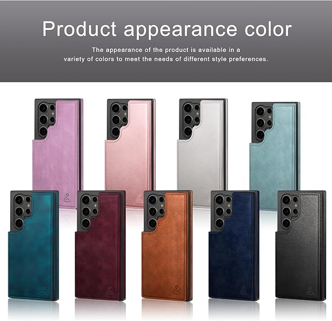 DJDUCK Designed for Samsung Galaxy S25 Ultra Case Wallet with Card Holder, [Magnetic Clasp Cover] [RFID Blocking Leather Protection] Shockproof Women Men Cases for Samsung S25 Ultra Teal