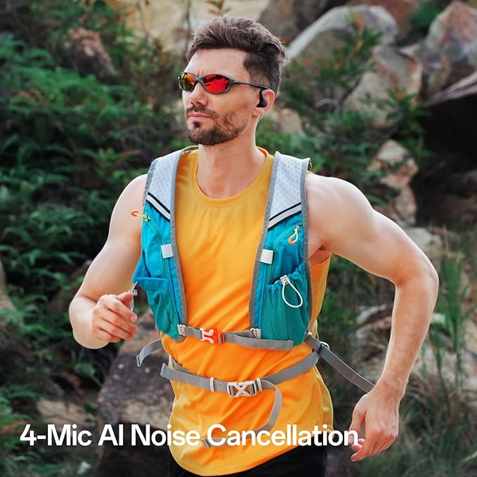 S2 Open Ear Headphones, 7G Ultra-Light Design, Hi-Res LDAC Audio, Triple Water-Resistant, Bluetooth 6.0, Effortless Photography, 32H Playtime, Smart APP, Clear Call, Wireless Sports Earbuds