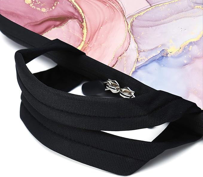 11.6" 12.2 inches Laptop Sleeve Chromebook Case Notebook Sleeves Neoprene Handle Bag for Men Women, Two Pockets Fit Apple MacBook Air Samsung Acer HP(Pink Marble)