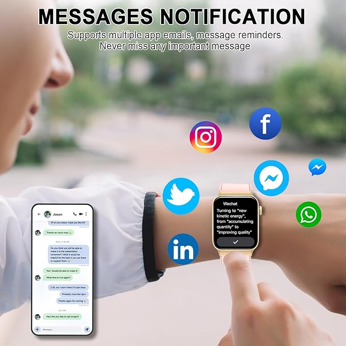 Smart Watch for Men Women, 1.85" Smartwatch (Answer/Make Call), IP68 Waterproof Fitness Tracker, 100+ Sport Modes, Heart Rate Monitor, Sleep Monitor, Pedometer