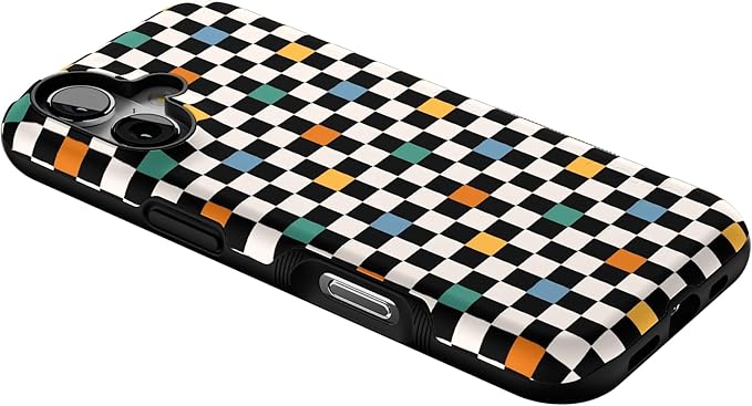Casely iPhone 17 Case | Old Skool | Retro Checkerboard | Bold Protective Design | Compatible with MagSafe