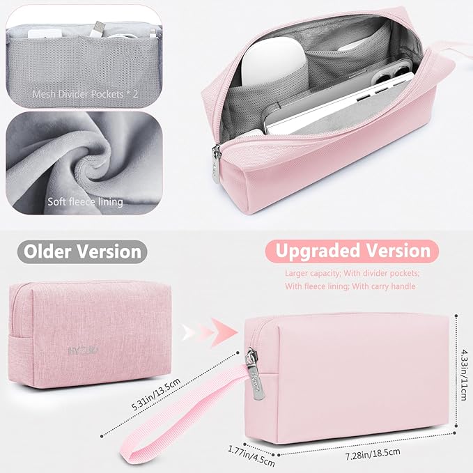 HYZUO 13.3-14 Inch Laptop Sleeve Bag Set for MacBook Pro 14 M4/M3/M2/M1, MacBook Air/Pro 13.3, 13.5"/13.8" Surface Book/Laptop, Notebook Case for 13.3" HP Dell Lenovo Asus Acer, Pale Pink