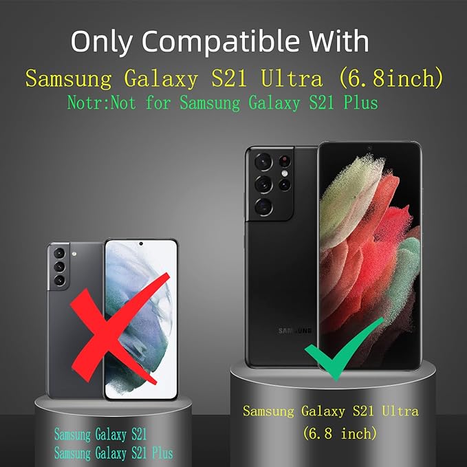 for Samsung Galaxy S21 Ultra Case Compatible Wireless Charging Magnetic,with Screen Protector,for S21Ultra Phone Case with 360°Stand Ring Military Grade Shockproof Heavy Duty Protection Blue