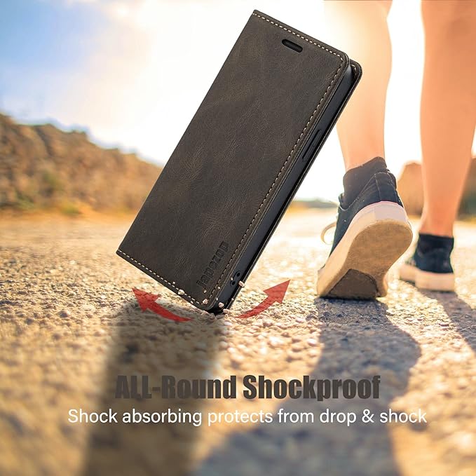 japezop iPhone 14 Pro Max Wallet Case with [RFID Blocking] Card Holder Kickstand Magnetic,Leather Flip Case Wallet for iPhone 14 Pro Max 5G 6.7 Inch (Coffee)