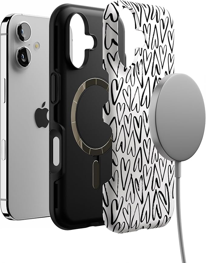 Casely iPhone 17 Case | Heart Throb | Endless Hearts | Bold Protective Design | Compatible with MagSafe
