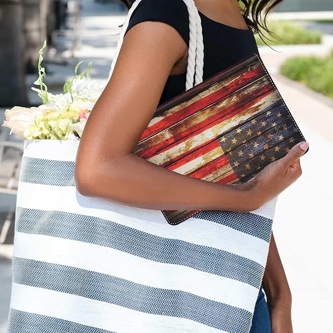 Case for Samsung Galaxy Tab A9 Plus 11 inch 2023，Slim Fit Foldable Standing Cover Case with Auto Sleep/Wake for Galaxy Tab A9+ 11’2023 (SM-X210/X216/X218)，Vintage USA Flag